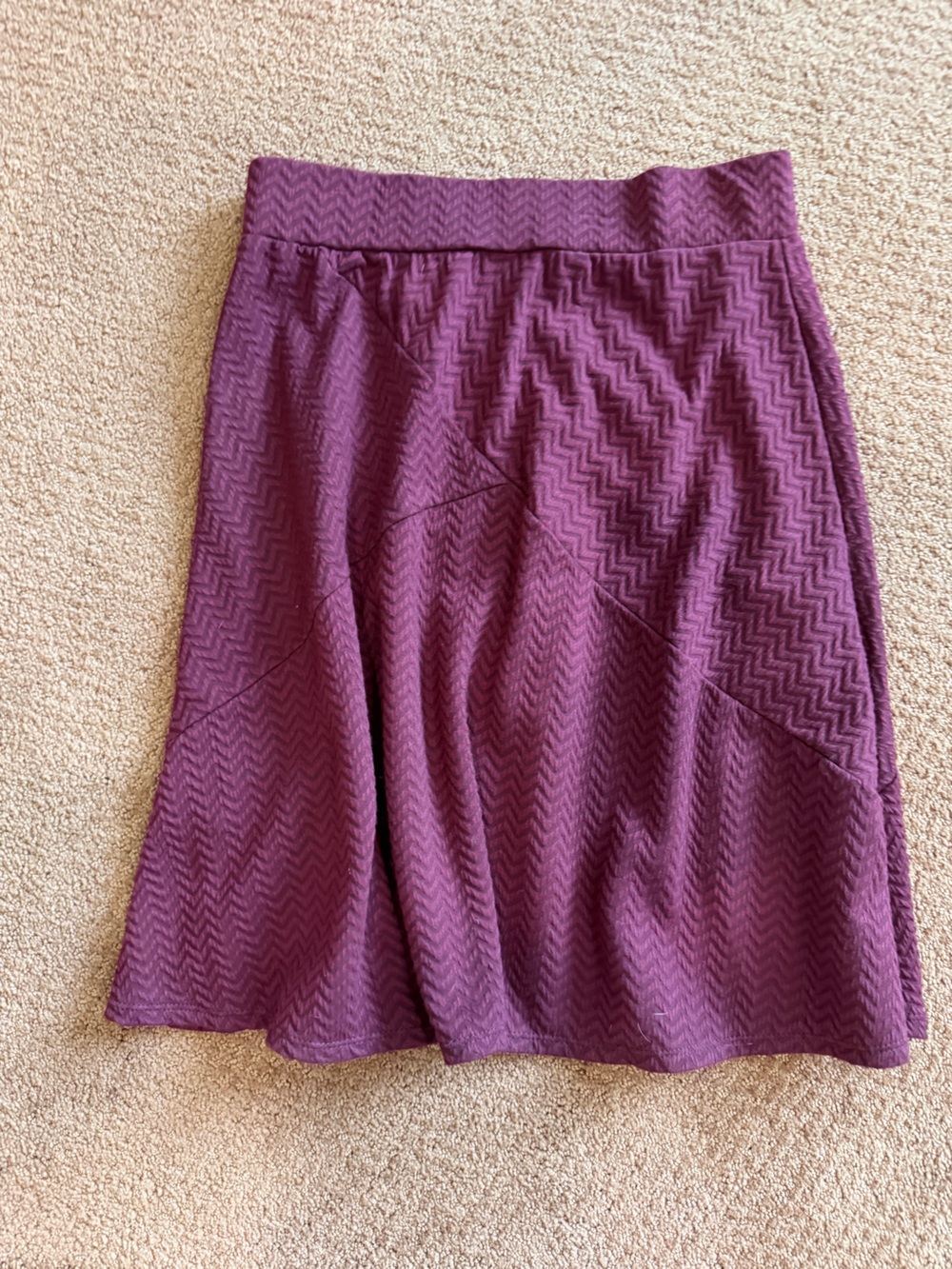 Joe B Purple Textured A-Line Women's Skirt